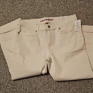 Lucky Brand Women's Sweet Crop Advamced Stretch Cream Jeans NWT